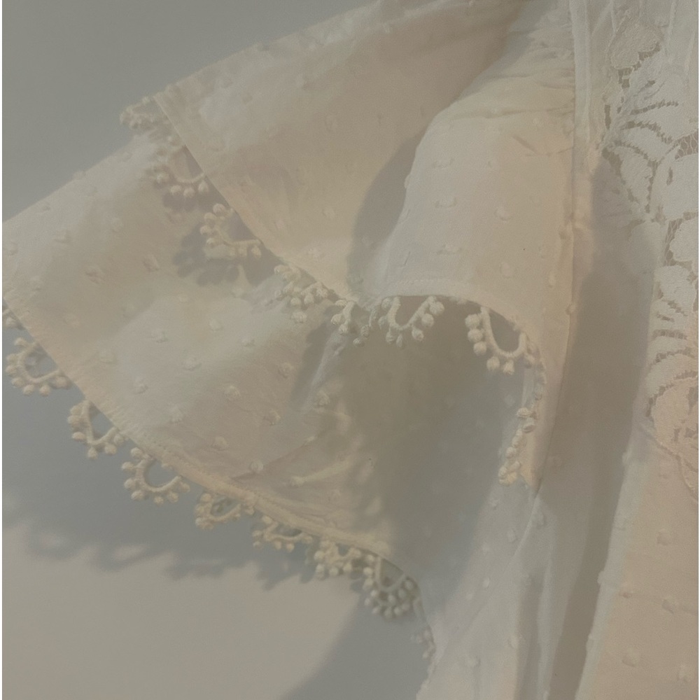 Farm Rio Off-White Ruffle Blouse - Picture 4 of 6